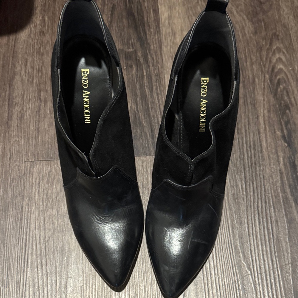 Enzo Angiolini Black Heeled Boots